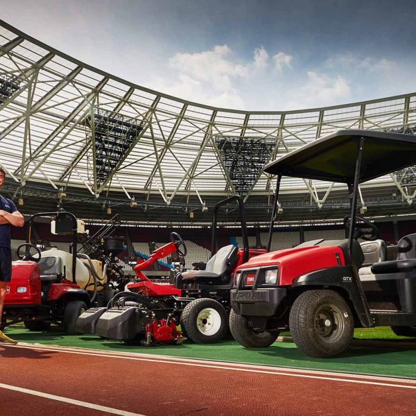 london_stadium_toro__sj_59  © Licensed to simonjacobs.com. 16.08.16 London, UK.Greg Bolton, head groundsman at the London Stadium 185, at Queen Elizabeth Olympic Park in London, welcomes four new Toro machines on to the site, as the much-loved venue reopens permanently. FREE PRESS, EDITORIAL AND PR USAGE.Photo credit: Simon Jacobs
